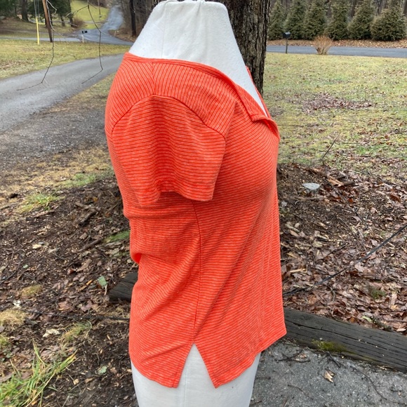J. CREW ORANGE &PINK STRIPED TOP WOMENS XS - Picture 7 of 7